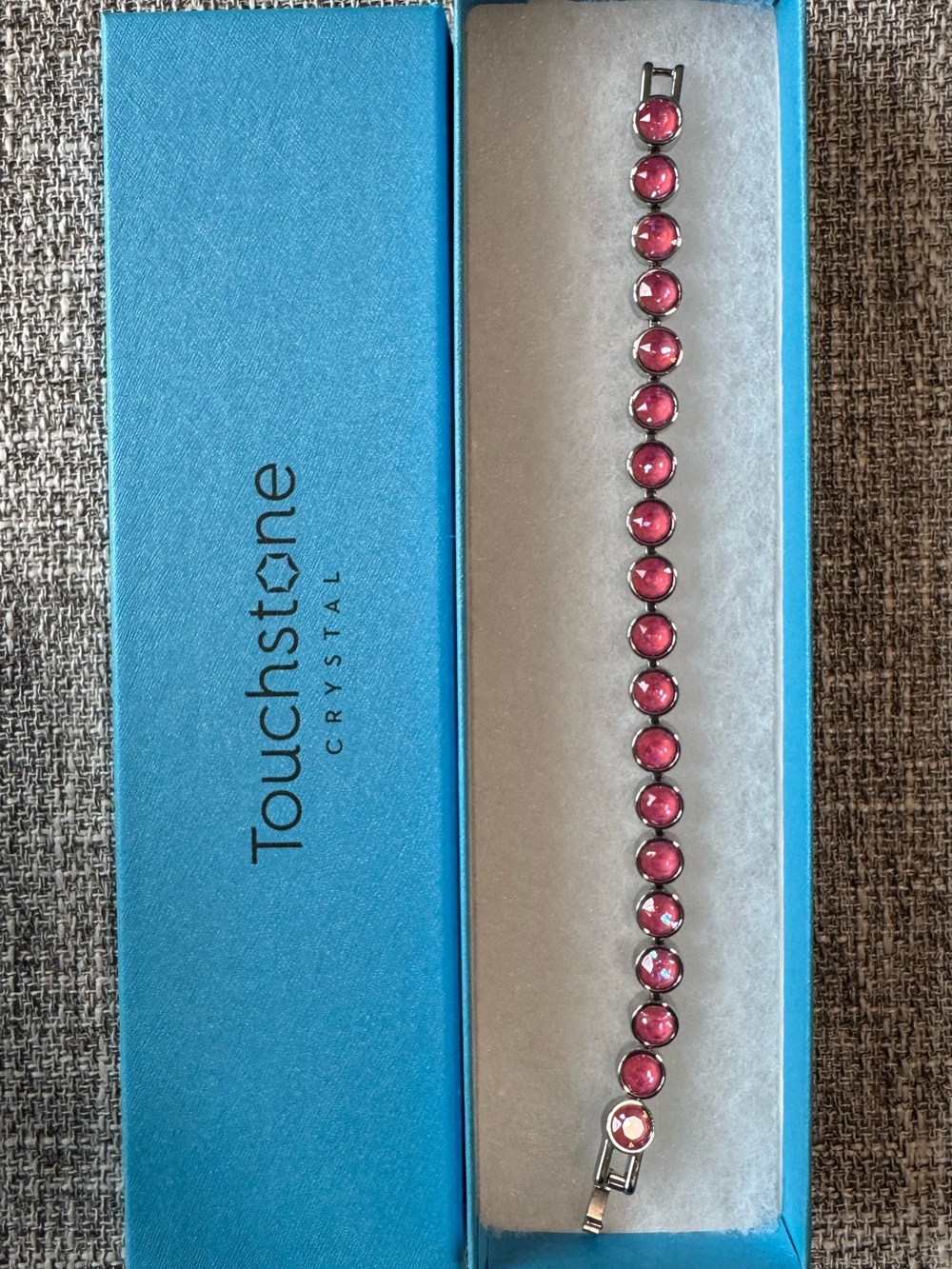 Touchstone Crystal Poppy Ice Pink bracelet made with Swarovski Crystal